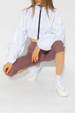 Cropped jacket with standing collar od white Reebok