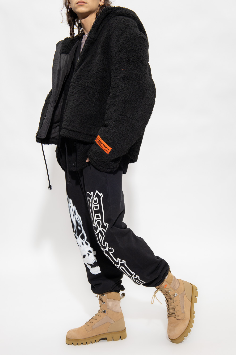 Heron Preston Fleece and jacket with hood