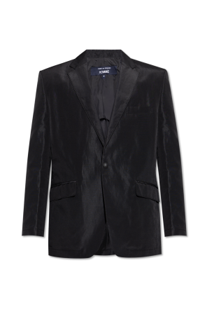 Blazer mit Leinenbesatz