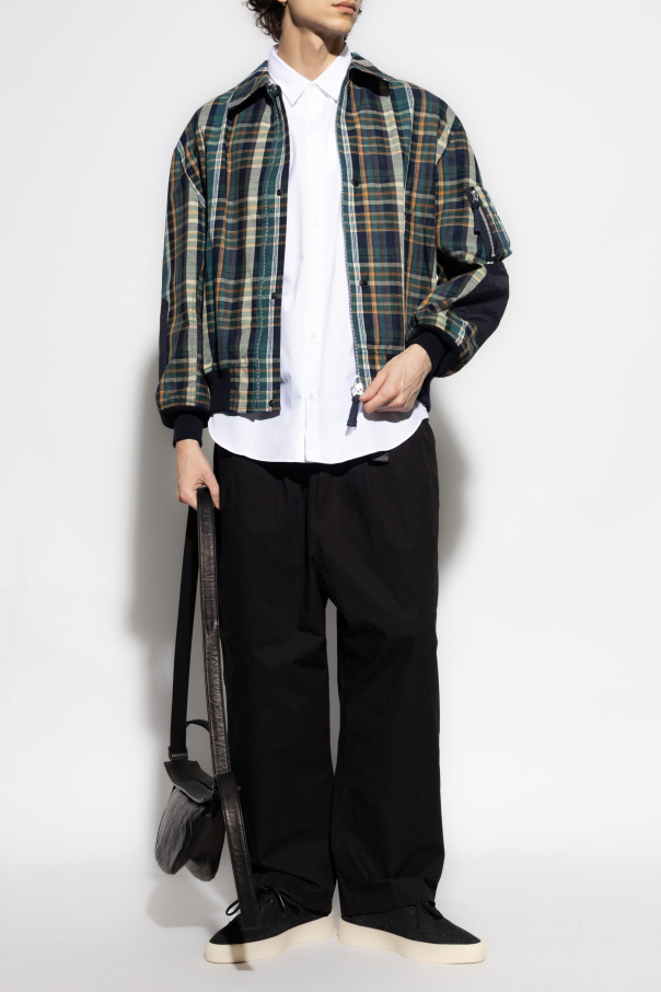 Comme des Garçons Homme Plus Chaqueta con patrón a cuadros