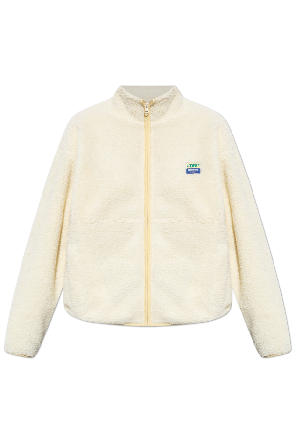 Furry sweatshirt with logo patch od American Vintage
