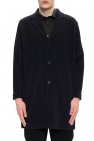 Issey Miyake Homme Plisse BLACK Ribbed coat