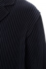 Issey Miyake Homme Plisse BLACK Ribbed coat