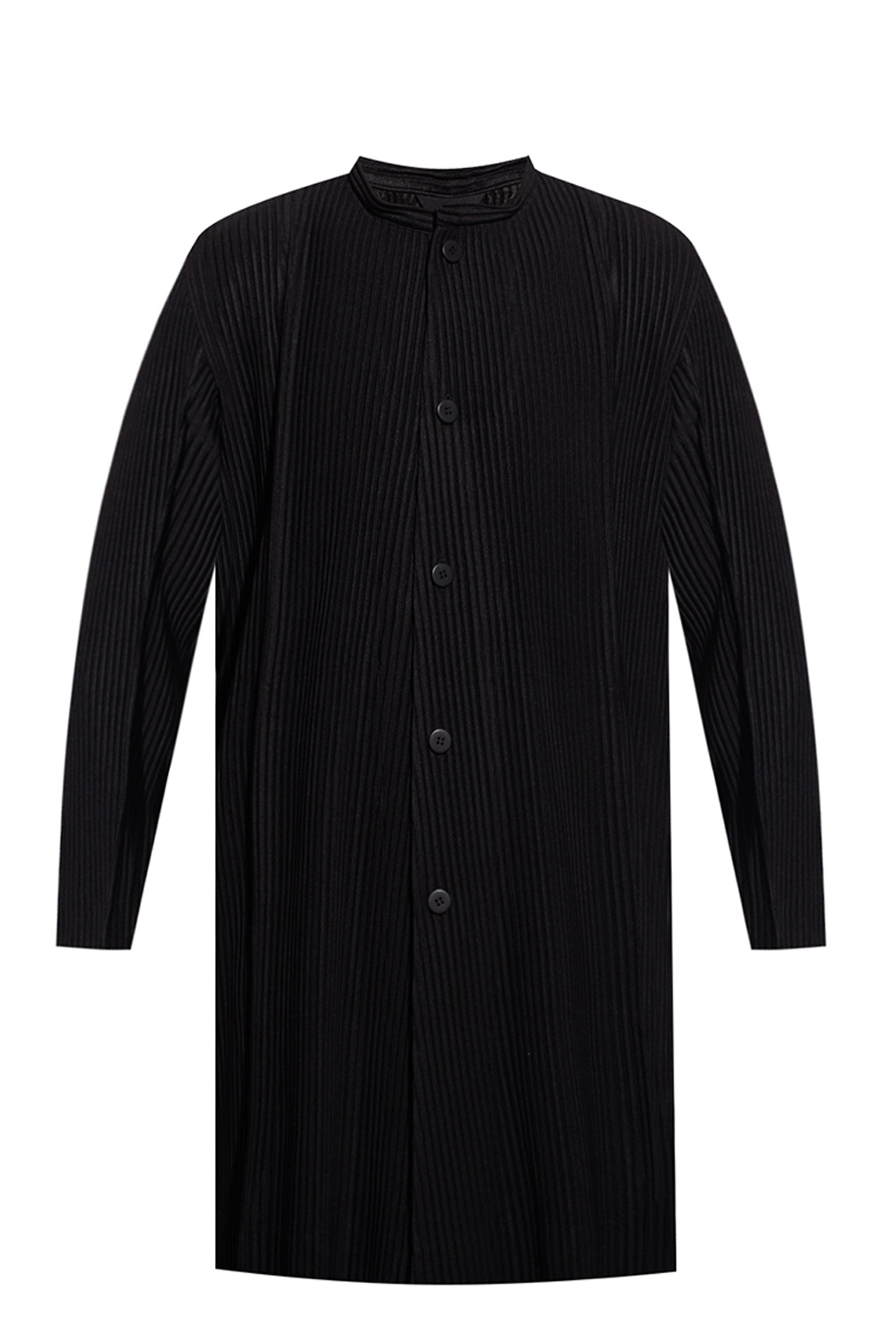 Neil Barrett panelled single-breasted jacket Ribbed coat