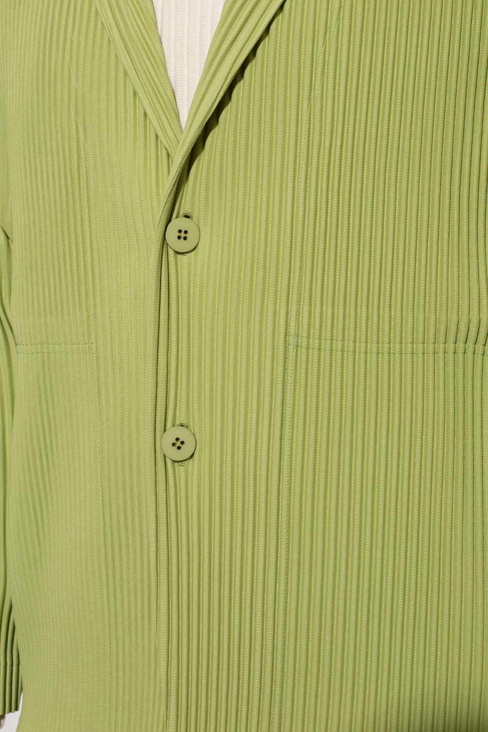 drop-shoulder contrast-trim sweater Pleated blazer