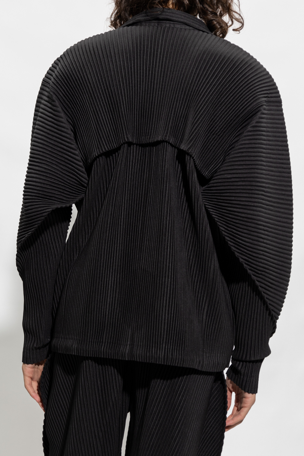 Issey Miyake Homme Plisse Ribbed sweatshirt with standing collar