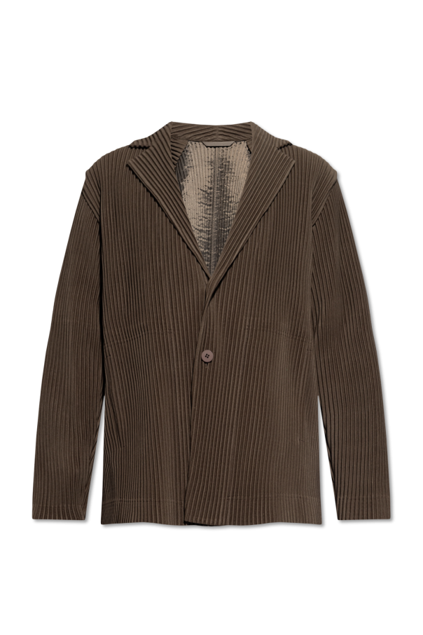 Pleated blazer od Cotton sweater with logo