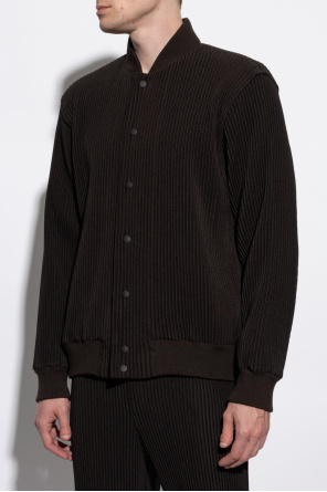 Homme Plissé Issey Miyake Pleated bomber jacket