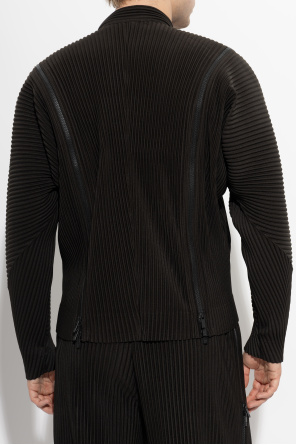 Homme Plissé Issey Miyake Pleated jacket with a stand-up collar