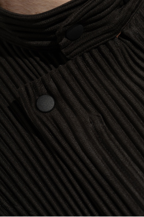 Homme Plissé Issey Miyake Pleated jacket with a stand-up collar