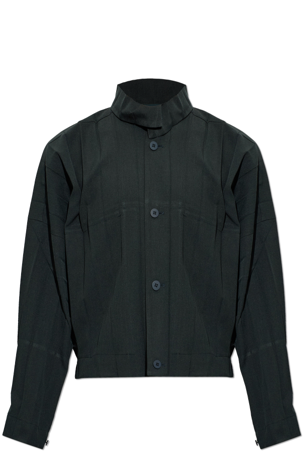 Homme Plissé Issey Miyake Pleated Stand-Collar Jacket