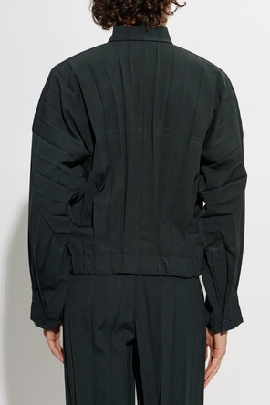 Homme Plissé Issey Miyake Pleated Stand-Collar Jacket