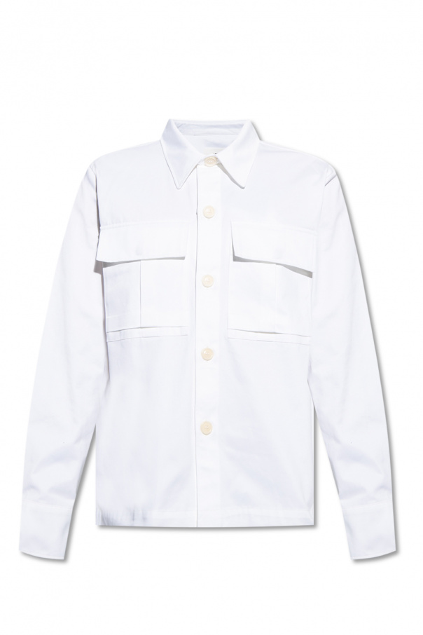dotted shirt saint laurent shirt Cotton jacket