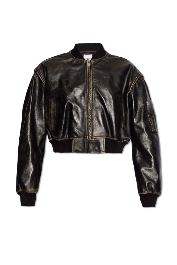 HALFBOY Leather bomber jacket