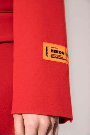Heron Preston Polo Ralph Lauren Niebieski T-shirt z długimi rękawami o waflowej teksturze z logo