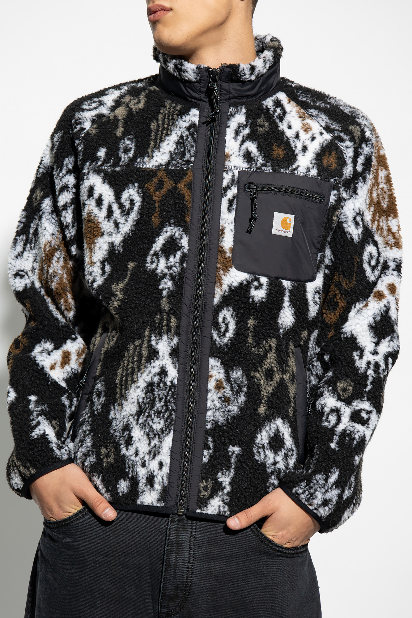 Carhartt WIP Prentis Camo Fleece Jacket in Brown for Men