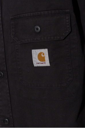 Carhartt WIP TEEN smiley-print cotton shirt Schwarz
