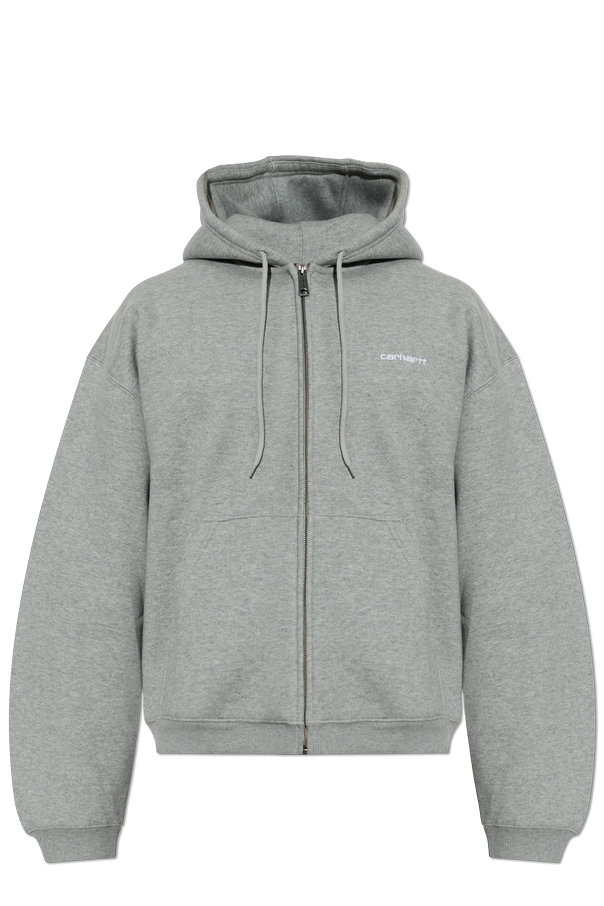 Carhartt WIP Ebbert Zip-Up Hoodie in Grey Melange
