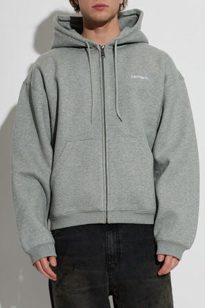 Carhartt WIP Ebbert Zip-Up Hoodie in Grey Melange