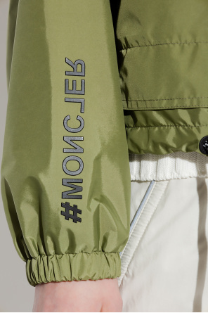 Moncler Grenoble panelled zip-front hoodie Grau