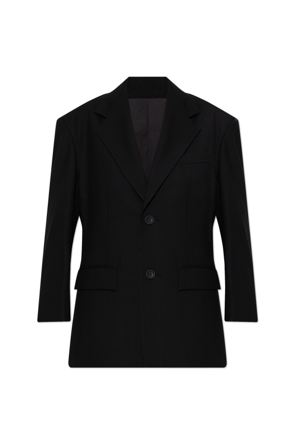 Wool blazer with notch lapels od Issey Miyake