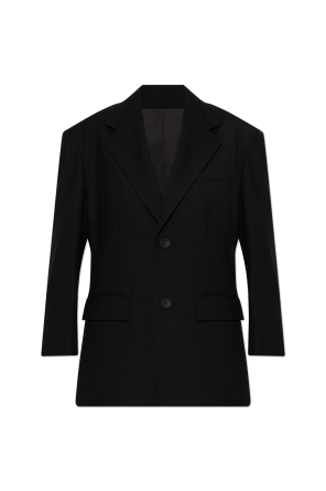 Wollblazer mit offenen Revers