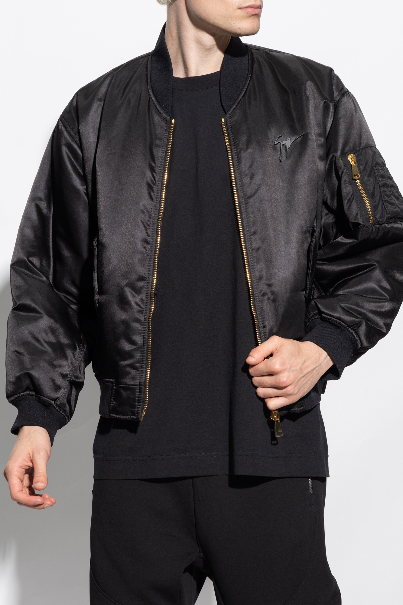 Giuseppe Zanotti Satin bomber jacket