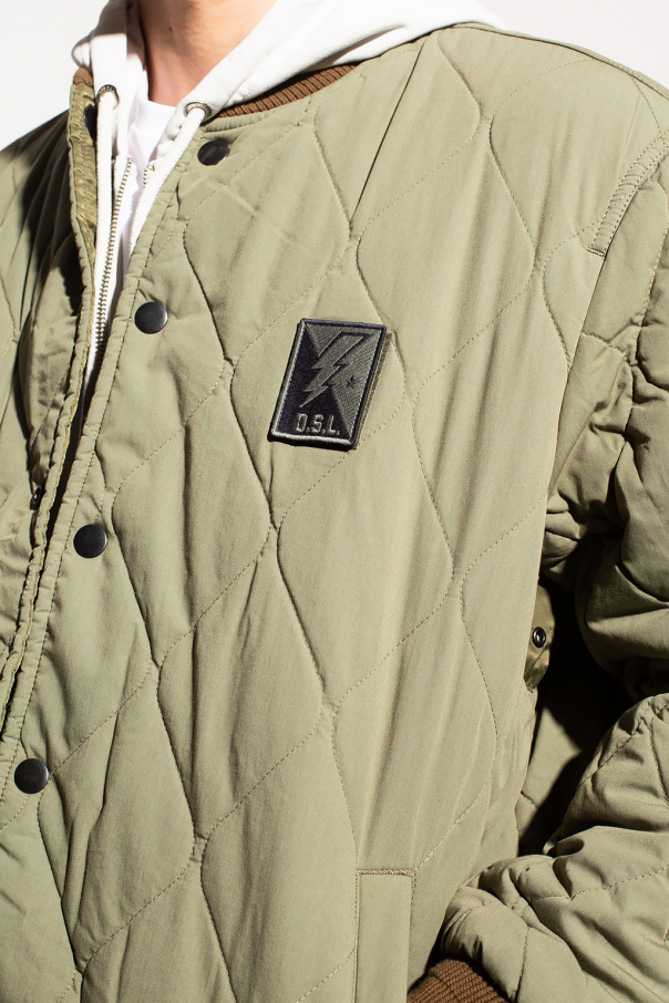 Louis Vuitton Padded Nylon Bomber Jacket Green Khaki. Size 34