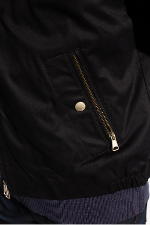 Diesel Junya Watanabe Black Paneled Leather and Houndstooth Jacket
