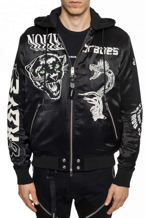 diesel embroidered jacket