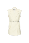 JIL SANDER cream Vest with pockets