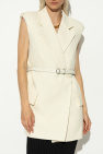 JIL SANDER cream Vest with pockets