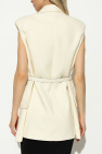 JIL SANDER cream Vest with pockets