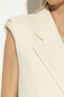 JIL SANDER cream Vest with pockets