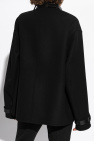 JIL SANDER BLACK Wool coat