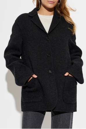 JIL SANDER Wollblazer mit Fischgrätmuster