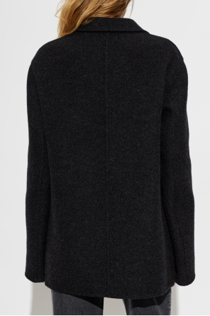 JIL SANDER Wollblazer mit Fischgrätmuster