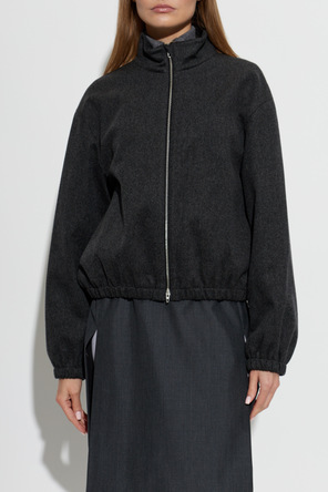 JIL SANDER Wool Jacket with Stand Collar