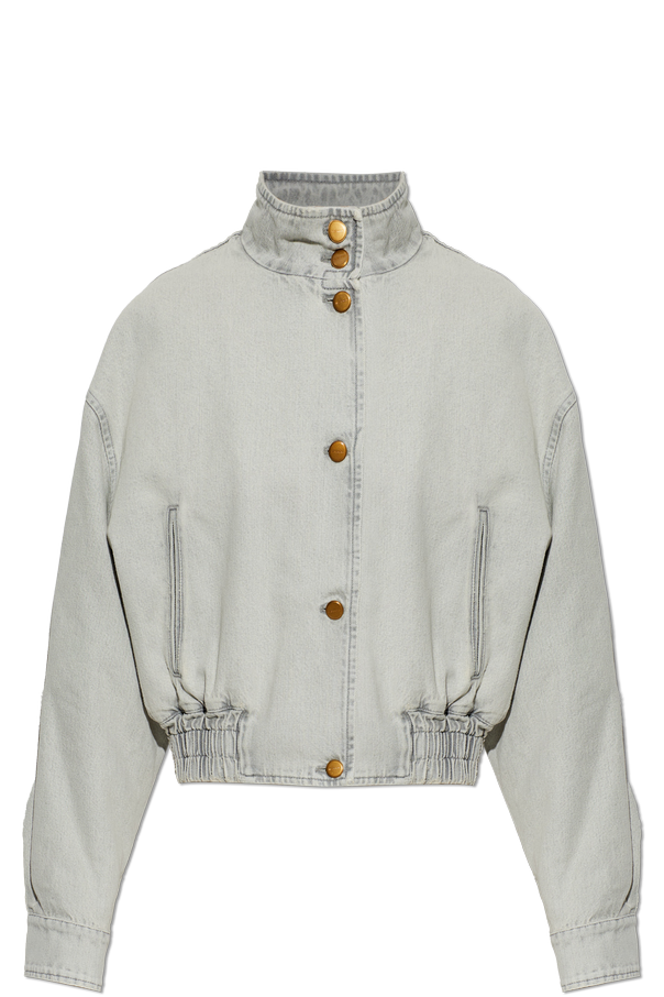 Insulated Denim Jacket with Stand Collar od JIL SANDER