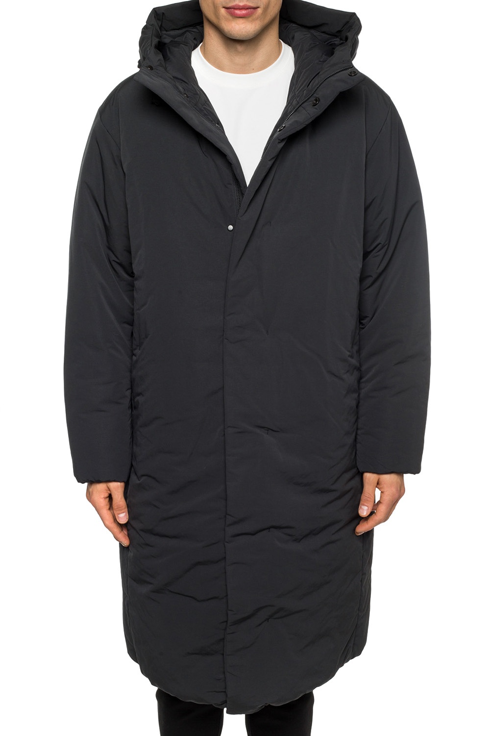 theory hooded puffer coat