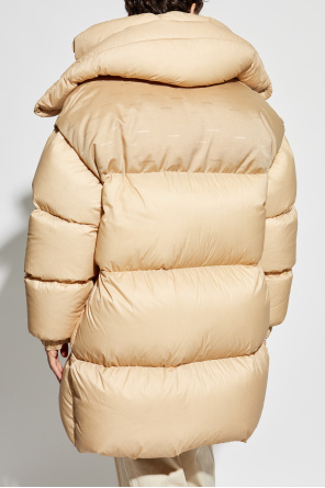 Moncler faux-leather front fastening jacket