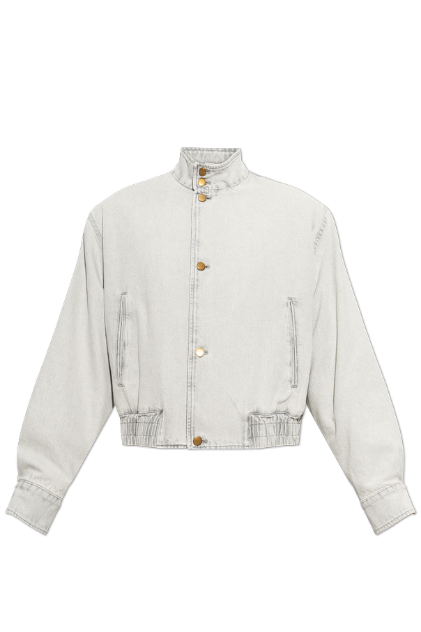 Insulated Denim Jacket with Stand Collar od JIL SANDER