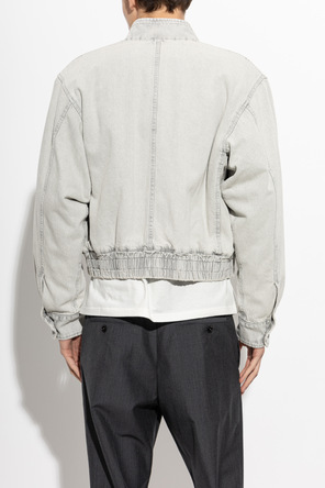 JIL SANDER Insulated Denim Jacket with Stand Collar