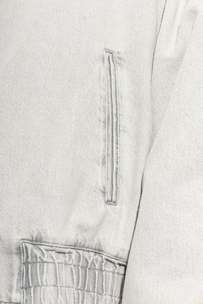 JIL SANDER Insulated Denim Jacket with Stand Collar