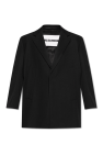 JIL SANDER BLACK Woolen coat