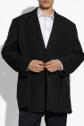JIL SANDER BLACK Woolen coat