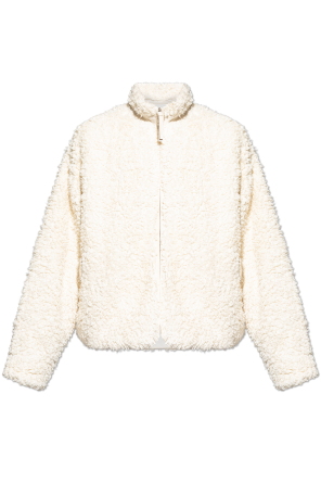 Cotton jacket with stand-up collar