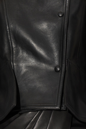 Balmain Leather peplum jacket