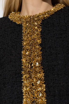 Balmain Tweedowa marynarka z aplikacjami