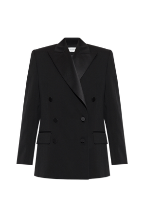 Wool blazer with double vent